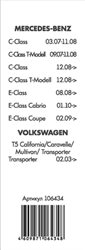 106434, Щётки стеклоочистителя бескаркасные 2 шт. 600+600мм. MERCEDES/VW, AutoStandart,   106434, AUTOSTANDART