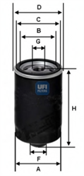 23.156.03, Фильтр UFI 23.156.03 Масляный spin-on, UFI