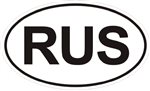 108804, Наклейка "RUS" черно-бел. (в инд.упаковке)  AutoStandart 108804, AUTOSTANDART