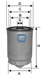 24.378.00, Фильтр UFI 24.378.00 Дизельный, UFI