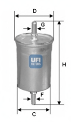 31.710.00, Фильтр UFI 31.710.00 Бензиновый, UFI