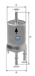 31.832.00, Фильтр UFI 31.832.00 Бензиновый, UFI