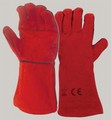 6510, Перчатки спилковые (краги) сварщика красные (на подкладке) 6510, АКСЕССУАРЫ