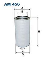 AM456, Filtron AM 456 Фильтр воздушный, FILTRON