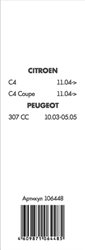 106448, Щётки стеклоочистителя бескаркасные 2 шт. 700+600мм CITROEN/PEUGEOT,  AutoStandart,   106448, AUTOSTANDART