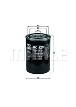 OC120, Фильтр масляный KNECHT OC120, KNECHT