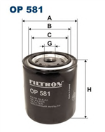 OP581, Фильтр масляный NISSAN Almera (95-00),Primera (90-01) (1.4/1.6) FILTRON, FILTRON