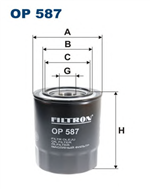 OP587, Filtron OP 587 Фильтр масляный, FILTRON