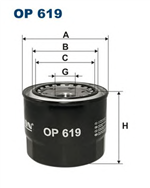 OP619, Filtron OP 619 Фильтр масляный, FILTRON