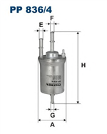 PP836/4, Filtron PP 836/4 Фильтр топливный, FILTRON