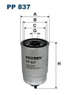 PP837, Фильтр топливный OPEL, FILTRON